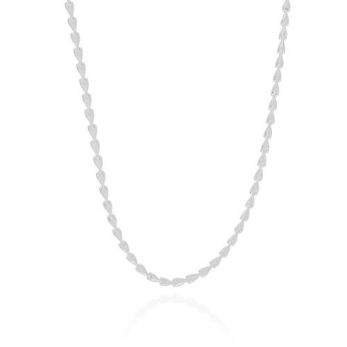 Choker Plaquinhas Lisas Ródio Branco