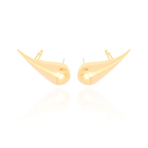 Ear Cuff Gota Lisa Banhado a Ouro 18K
