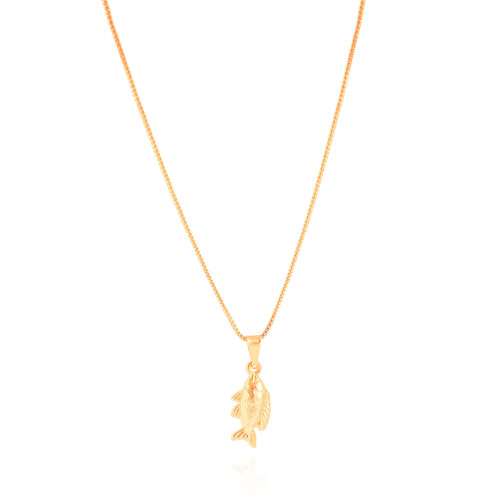 Gargantilha Veneziana Peixe 8 mm Banhado a Ouro 18K - 45 cm