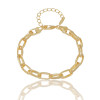 Pulseira Elos Lisos 6mm Banhado a Ouro 18K