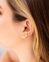 Ear Cuff Quatro Filetes Banhado a Ouro 18K
