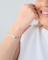 Bracelete Liso Flat Ródio Branco