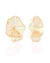 Brinco Flor Vazada Banhado a Ouro 18K
