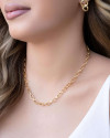 Choker Elos Ovais Lisos Banhado a Ouro 18K