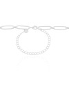 Choker Elos Ovais 5 mm Ródio Branco