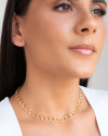 Choker Elos 7 mm Banhado a Ouro 18K