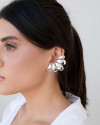 Ear Cuff Gotas Lisas Ródio Branco