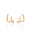 Ear Cuff Dois Filetes Liso Banhado a Ouro 18K