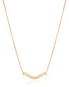Gargantilha Veneziana Pingente Ondulado Banhado a Ouro 18K - 40 cm