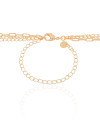 Gargantilha Tripla Elos Banhado a Ouro 18K