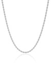 Choker Cordão Baiano 3 mm Ródio Branco