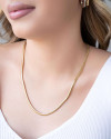 Gargantilha Snake 4 mm Banhado a Ouro 18K