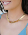 Choker Escamas 12 mm Banhado a Ouro 18K