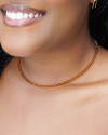Choker Cristais Champagne Banhado a Ouro 18K