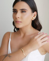 Ear Cuff Triângulos Lisos Banhado a Ouro 18K