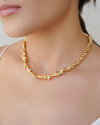 Choker Cascalhos Lisos Banhado a Ouro 18K