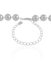 Choker Bolas Lisas 10 mm Ródio Branco