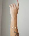 Bracelete Pérolas Ródio Branco