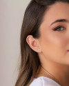 Brinco Palito Liso 5mm Ródio Branco