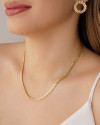 Choker Trançada 4 mm Banhado a Ouro 18K