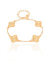 Pulseira Flor Riscada Banhado a Ouro 18K