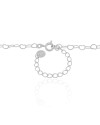 Choker Corações Vazados 3 mm Ródio Branco