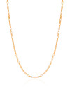 Gargantilha Elos Retos 2 mm Banhado a Ouro 18K - 45 cm