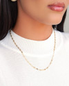 Gargantilha Elos Ovais 3 mm Banhado a Ouro 18K - 45 cm