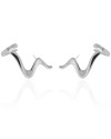 Ear Cuff Zig Zag Liso 3.2 cm Ródio Branco