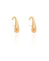 Ear Hook Gota Lisa 2.4 cm Banhado a Ouro 18K