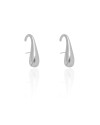 Ear Hook Gota Lisa 2.4 cm Ródio Branco