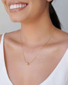 Gargantilha Veneziana Bola Lisa 8 mm Banhado a Ouro 18K - 45 cm