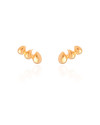 Ear Cuff Gotas Lisas Banhado a Ouro 18K