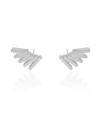 Ear Cuff Retângulos Vazados 2.0 cm Ródio Branco