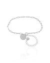 Pulseira Elos Pingente Coração Always With You Ródio Branco