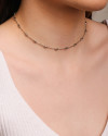 Choker Gomos 3 mm Ródio Branco
