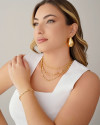 Choker Elos Ovais 4 mm Banhado a Ouro 18K