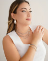 Choker Elos Ovais 4 mm Ródio Branco