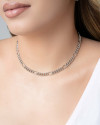 Choker Elos Detalhados Ródio Branco