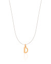 Choker Nylon Letra D Banhado a Ouro 18K