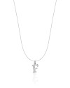 Choker Nylon Letra F Ródio Branco