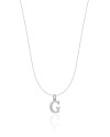 Choker Nylon Letra G Ródio Branco
