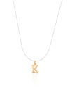 Choker Nylon Letra K Banhado a Ouro 18K