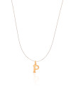Choker Nylon Letra P Banhado a Ouro 18K