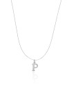 Choker Nylon Letra P Ródio Branco