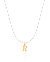 Choker Nylon Letra R Banhado a Ouro 18K