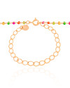 Choker Bolinhas Coloridas 2 mm Banhado a Ouro 18K