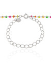 Choker Bolinhas Coloridas 2 mm Ródio Branco