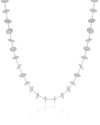Choker Plaquinhas Lisas 6 mm Ródio Branco