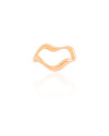 Anel Ondas Liso Tamanho 25 Banhado a Ouro 18K